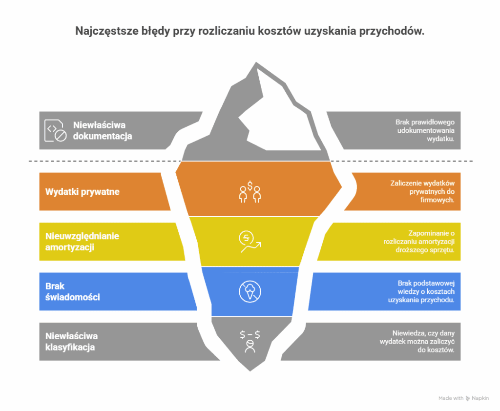 błędy w kosztach firmowych