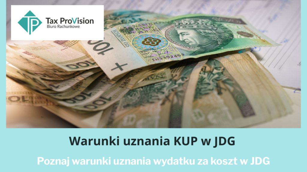 warunki uznania wydatku za koszt w jednoosobowej działalności gospodarczej
